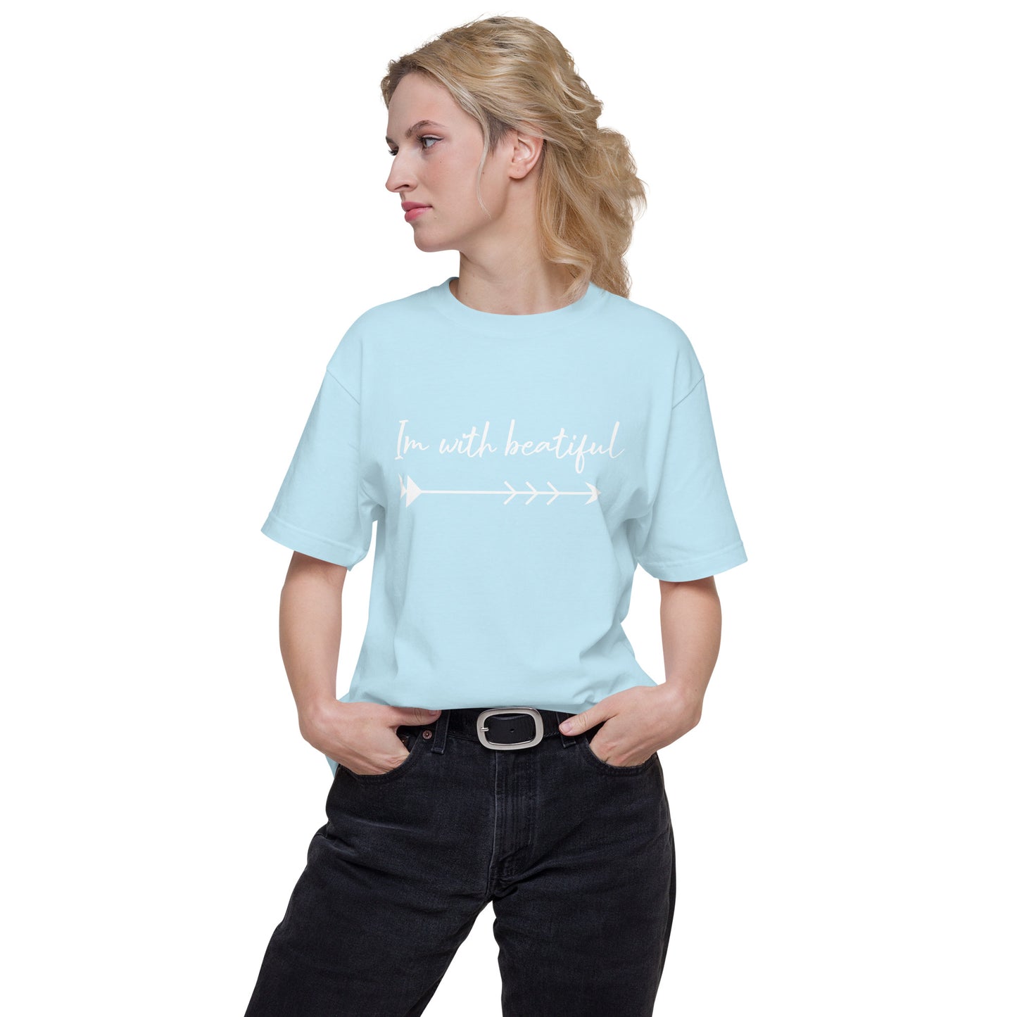 Unisex I'm with Beautiful Sleeve Tee