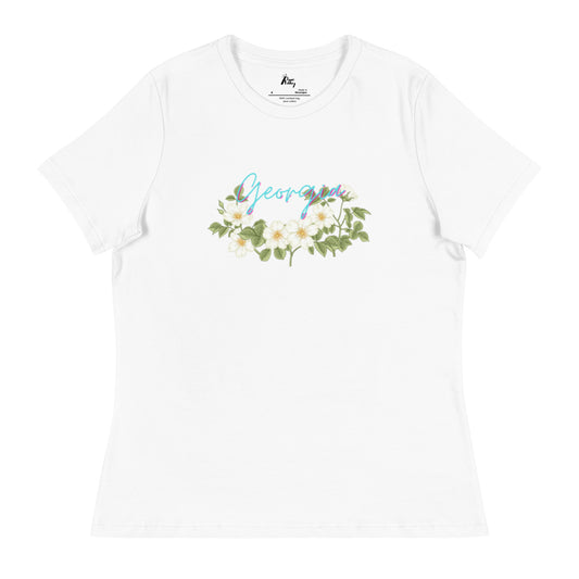 Georgia State Flower Rosa Laevigata T-Shirt